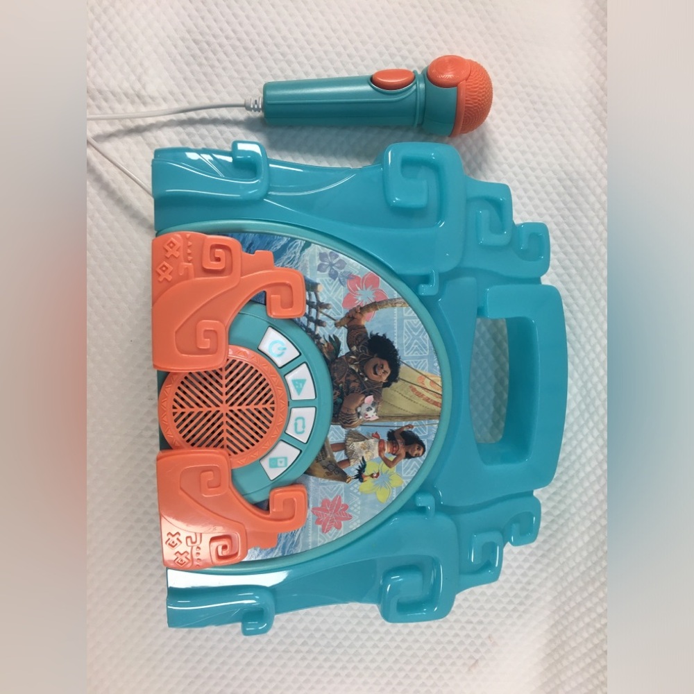 Disney Princess Moana Sing-Along Boombox Karaoke Machine w/ Microphone Kids